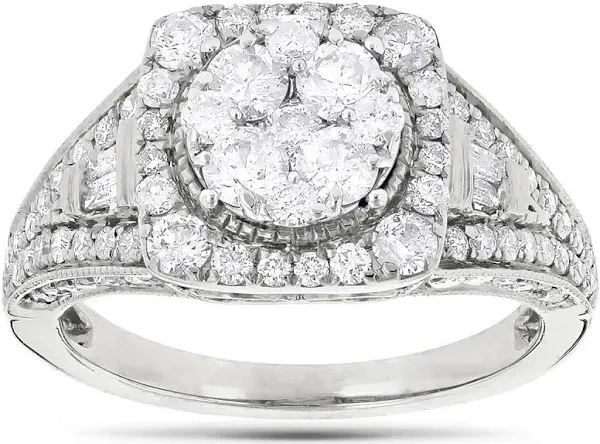 14K White Gold 2ct Diamond Engagement Ring
