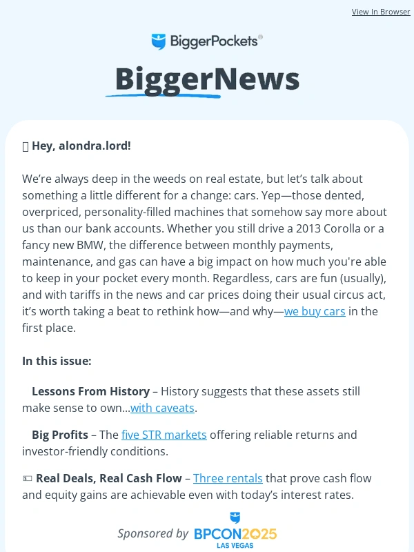BiggerPockets - Lessons From the Past
