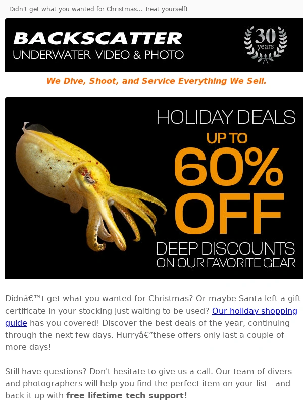 Backscatter - DEALS ENDING—LAST CHANCE!