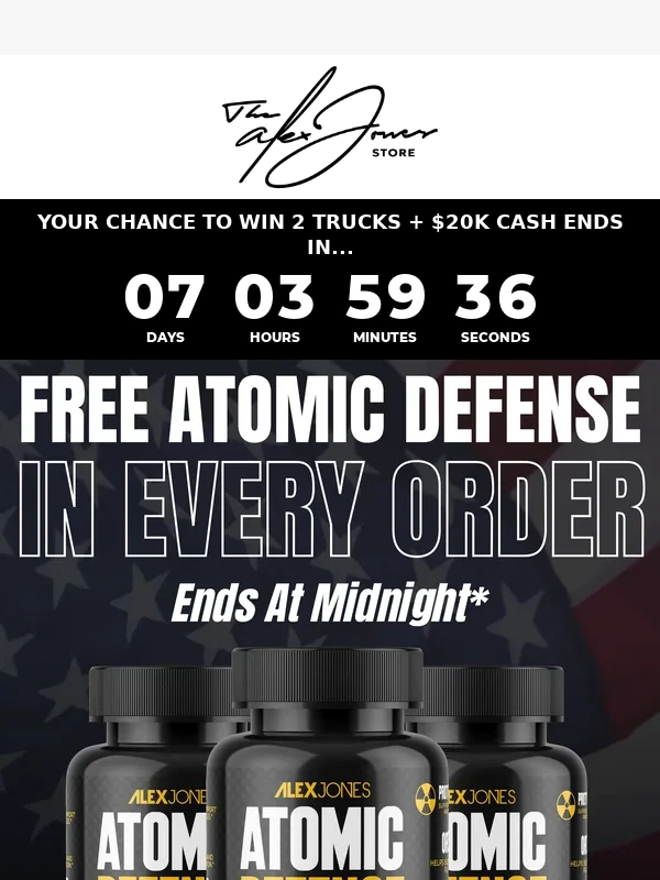 INFOWARS - Last Chance To Claim Your FREE Atomic Defense!