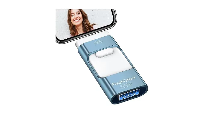 Thumb Drive 256GB for Phone, USB Memory Stick External Storage Flash Drive Photo Stick Compatible with Phone, Pad, Android, PC and More Devices(Blue)