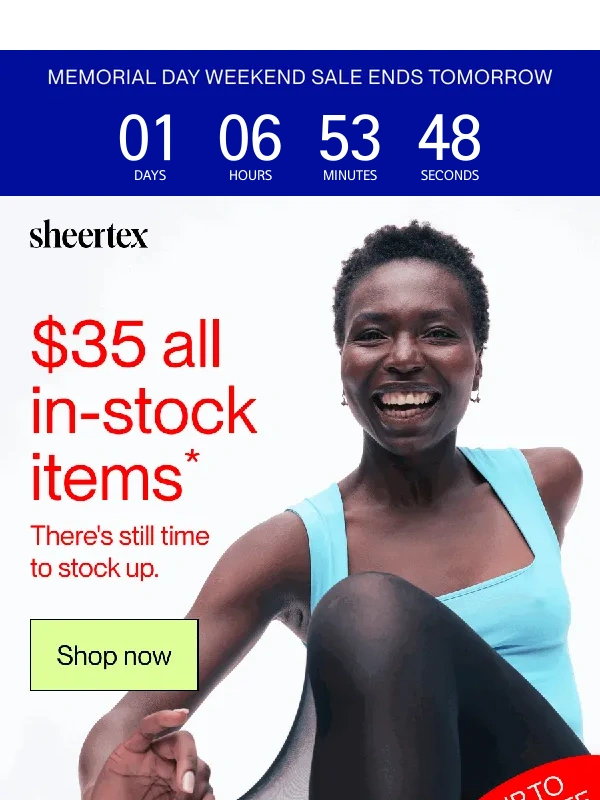 Sheertex - THE SALE ENDS TMRW