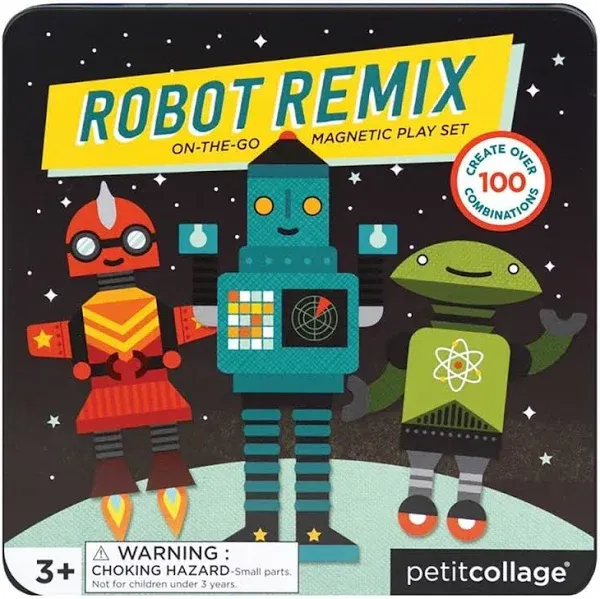 Petit Collage Robot Remix Magnetic Play Set