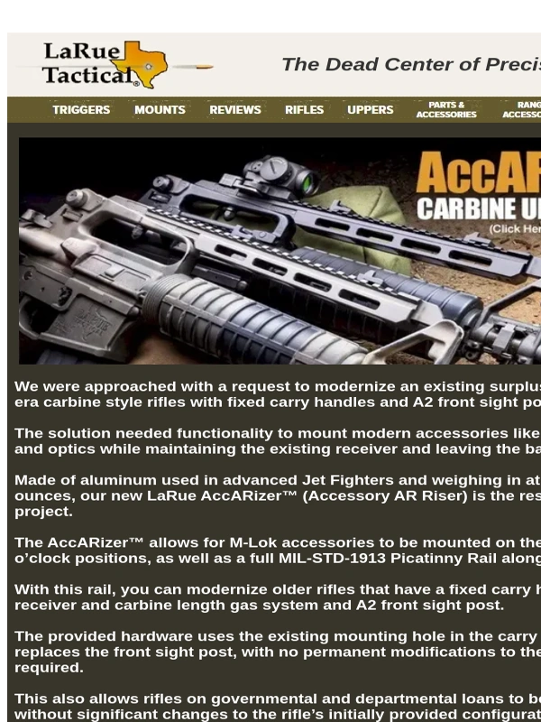 LaRue Tactical - New Product - Black Rifle Friday Sale