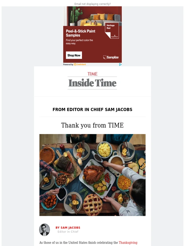 Brad's Deals - Thank you from TIME