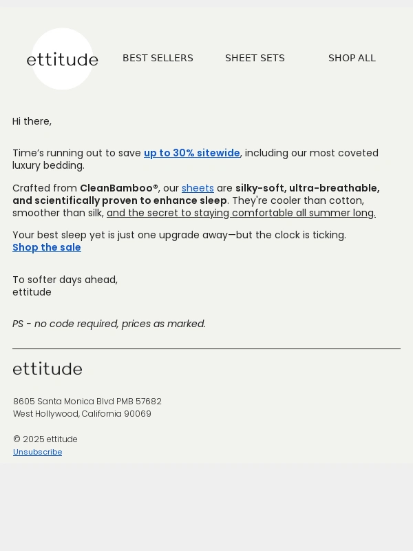 Ettitude - Final Hours: Up to 30% Off