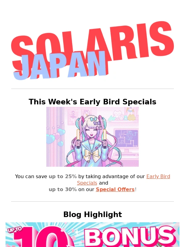 Solaris Japan - Calne Ca,Needy Girl Overdose,and Final Fantasy IX are just a few of this week's featured deals! Ｏ(≧∇≦)Ｏ
