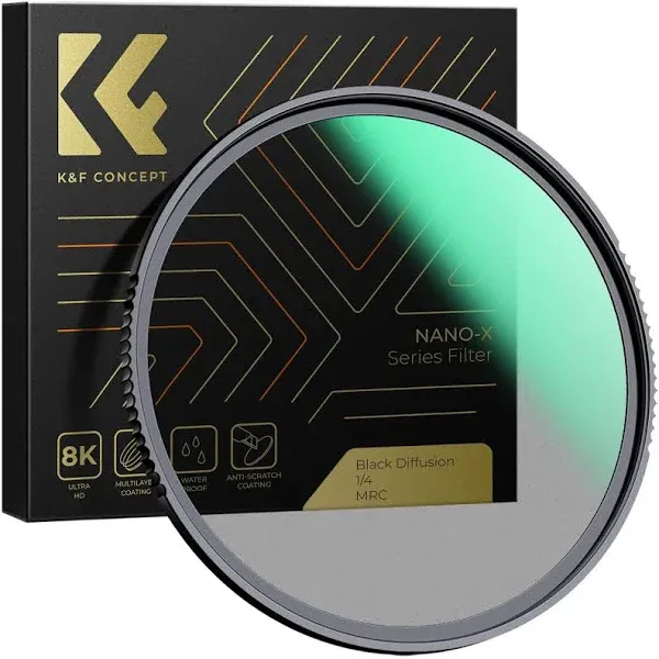 Black Mist Filter 1/4 Special Effects Filter Ultra-Clear Multi-layer Coated With Waterproof Scratch-Resistant and Anti-Reflection Nano-Xcel