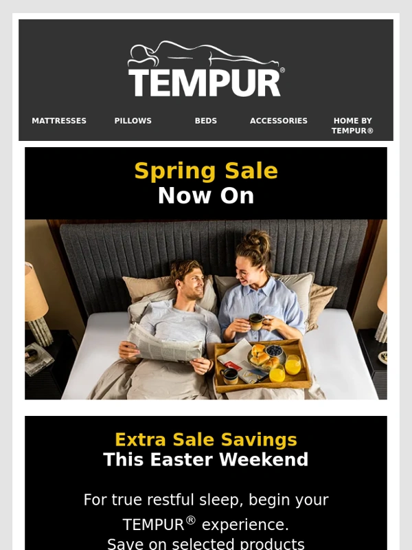 Tempur - Extra Sale Savings All Weekend - End 22.04