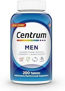 Centrum - Multivitamin for Men, 200 Count, Gluten Free, Non-GMO Ingredients