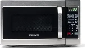 Farberware Countertop Microwave 700 Watts, 0.7 Cu. Ft. - Microwave Oven With LED Lighting and Child Lock - Perfect for Apartments and Dorms - Easy