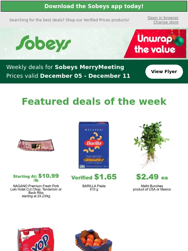 Sobeys - Find deals on all your festive essentials