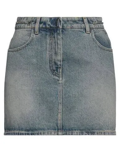 Givenchy Women's Denim Mini Skirt with Chain Details