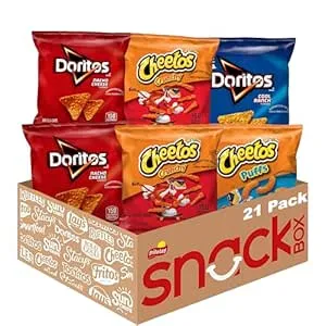 21 Count Frito-Lay Doritos & Cheetos Mix Variety Pack