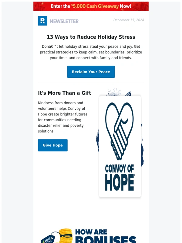 Ramsey - 13 Ways to Reduce Holiday Stress
