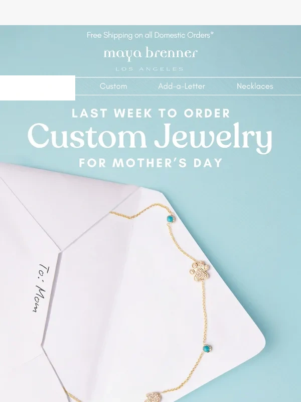 Maya Brenner - Last Week to Customize Mom’s Gift