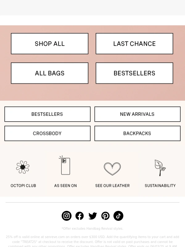 Senreve - 25% Off Ends Tonight