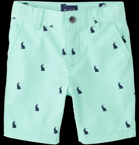 Boys Bunny Chino Shorts - Blue