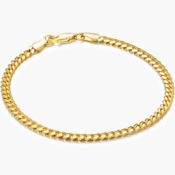 JAXXON 3mm Cuban Link Gold Bracelet