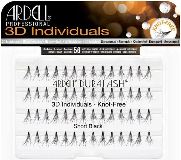 Ardell 3D Individuals Knot-Free Short Black False Eyelash