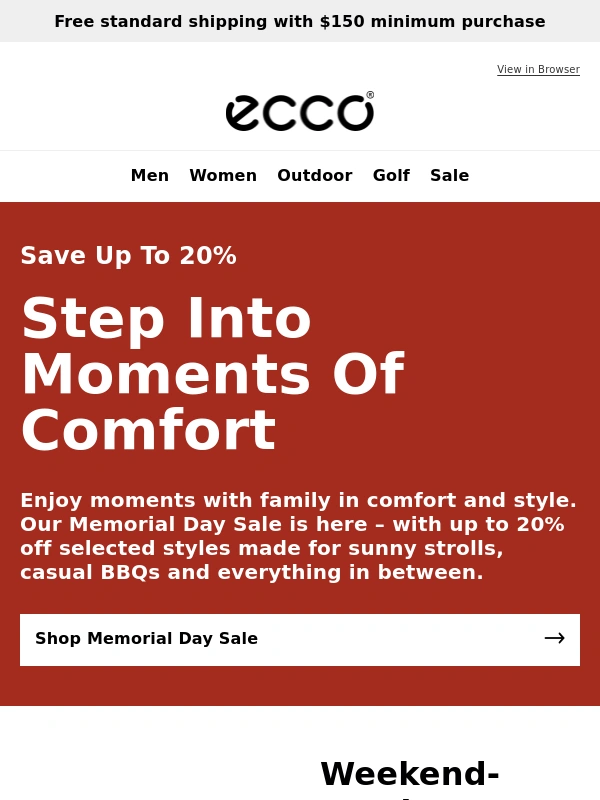 ECCO - Step Into Comfort This Weekend