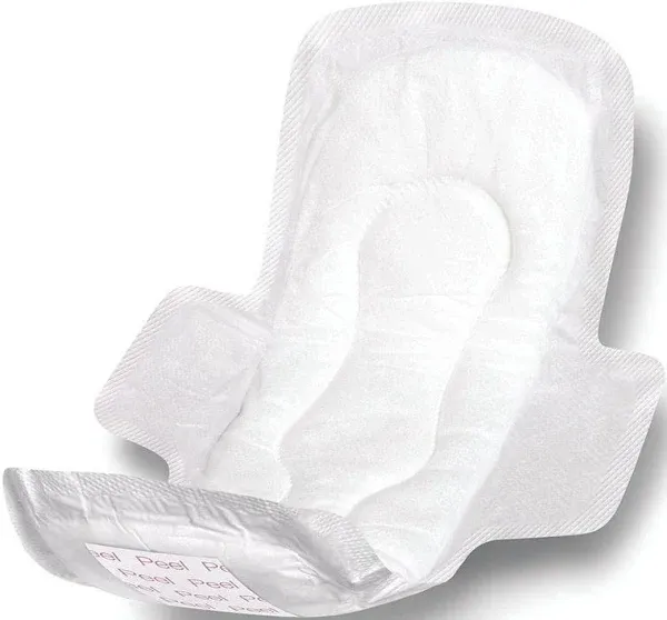 Medline Adhesive Sanitary Pads with Wings