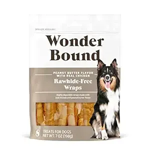 8-Count Amazon Brand Wonder Bound Chicken Wrapped Medium Sticks (Peanut Butter) $4.89 w/ S&S + Free Shipping w/ Prime or on $35+