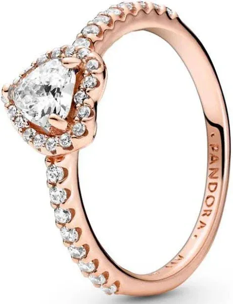 Pandora Sparkling Elevated Heart Ring