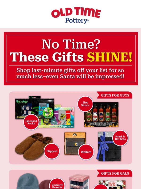Old Time Pottery - Finish Your List For Less