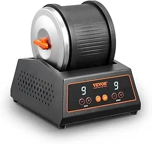 VEVOR Rock Tumbler Machine, 4 lbs Rock Polishing Machine, Direct Drive Motor Rock Polisher, 9 Speed Settings 9-Day Polishing Ti.