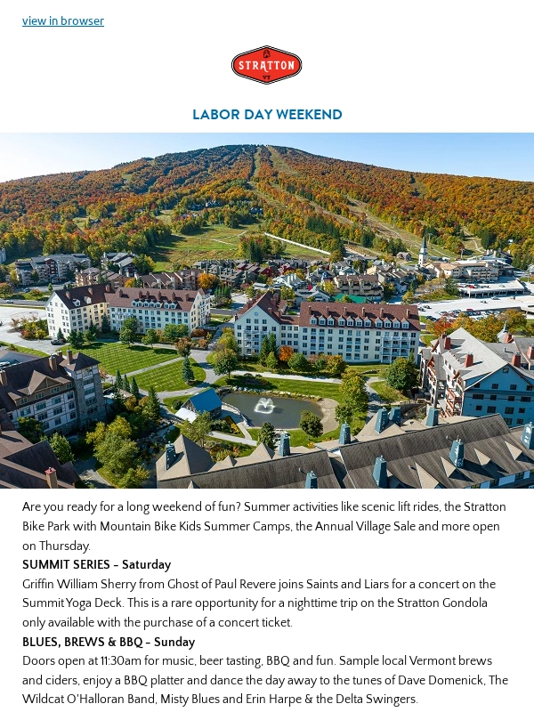 Stratton - Make the Most of Labor Day Weekend at Stratton