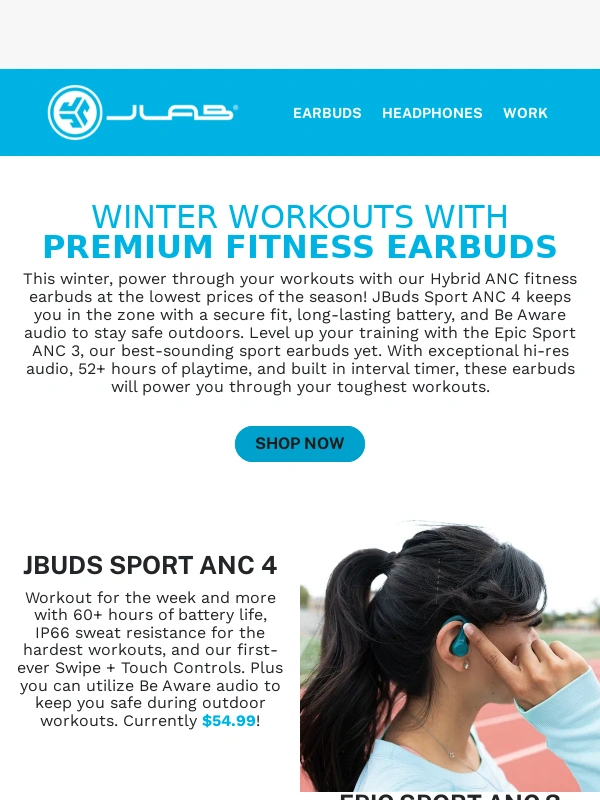 JLab Audio - Save Up To $30 on Sport Earbuds