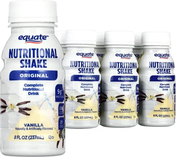Equate Original Nutritional Shake Vanilla 8 fl oz 6 Count