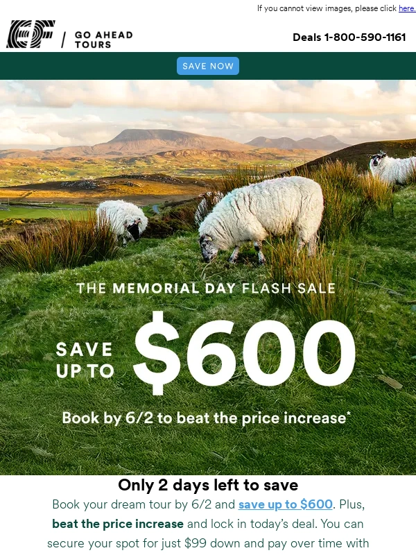 Go Ahead Tours - Don’t miss out on flash sale savings—get up to $600 off!