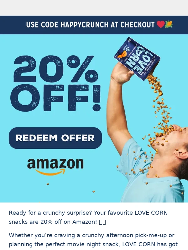 amazon.co.uk - ? 20% Off LOVE CORN!