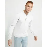 Hanes Originals Mens Ringspun Cotton Three Button Henley Shirt