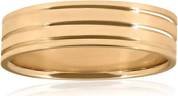 Pompeii3 Men's 10K Yellow Gold Diamond Wedding Ring