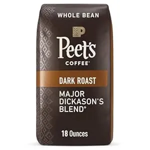 Peet's Coffee Dark Roast Whole Bean Coffee Major Dickason's Blend