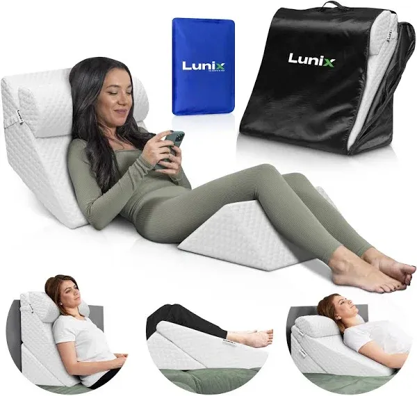 Lunix Orthopedic Bed Wedge Pillow Set