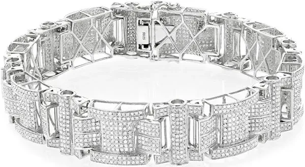 Sterling Silver Diamond Bracelet for Men