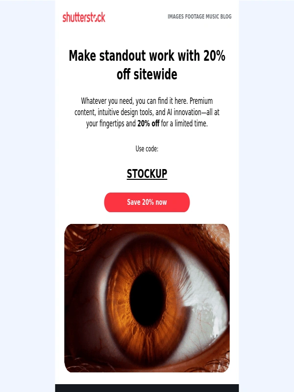Shutterstock - FINAL HOURS! 20% off ends tonight