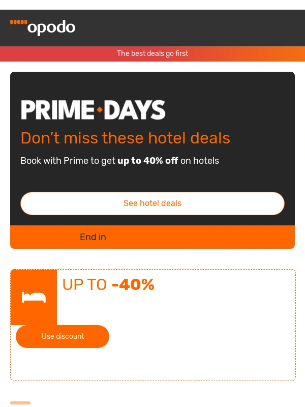 Opodo - ?Up to 40% off hotels during Prime Days