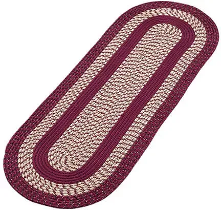 Miles Kimball Two-Tone Country Braided Rug by OAKRIDGE™-Grey-22" x 120" - Size 22" x 120" - Grey