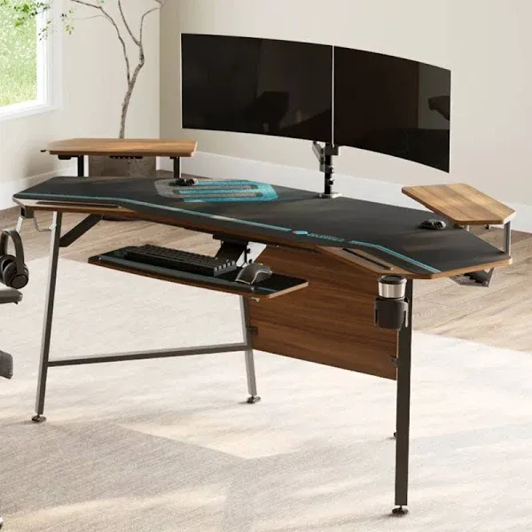 Eureka 72" Wing-Shaped Computer Desk