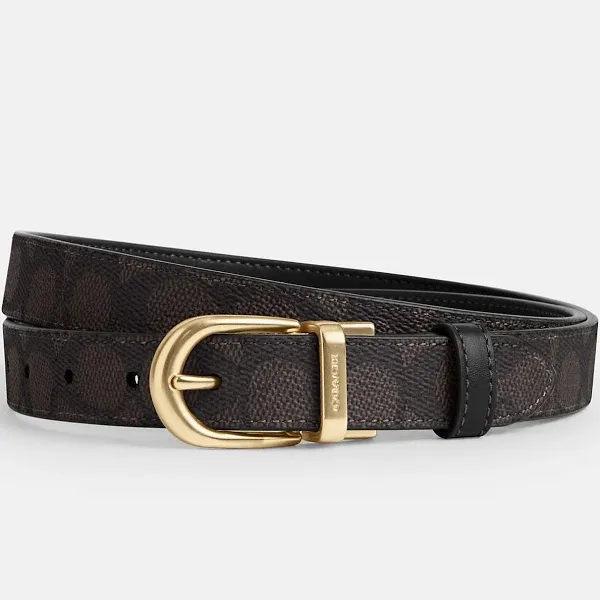 Coach Women's Harness Buckle Reversible Belt