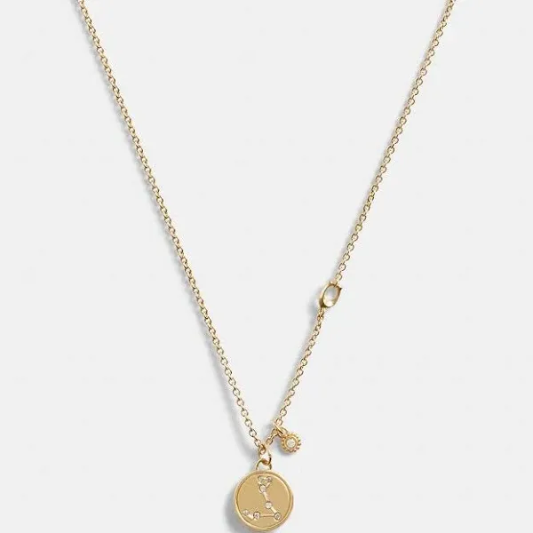 Coach Women's Pisces Coin Pendant Necklace