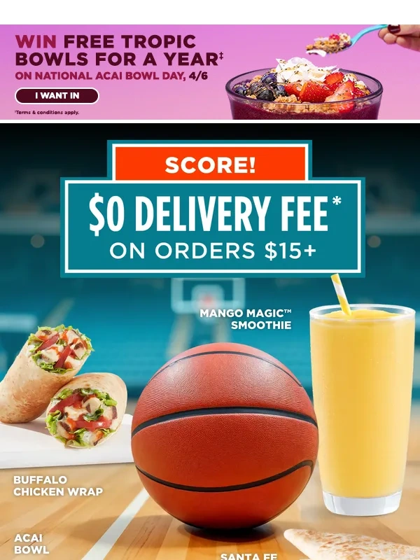 Tropical Smoothie Cafe - Watch party fuel delivered straight to your door ??