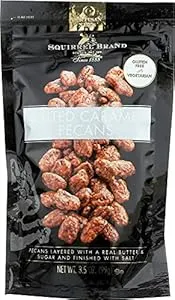 Squirrel Brand - Salted Caramel Pecans, 3.5 oz Resealable Bag, Gluten Free, Vegetarian