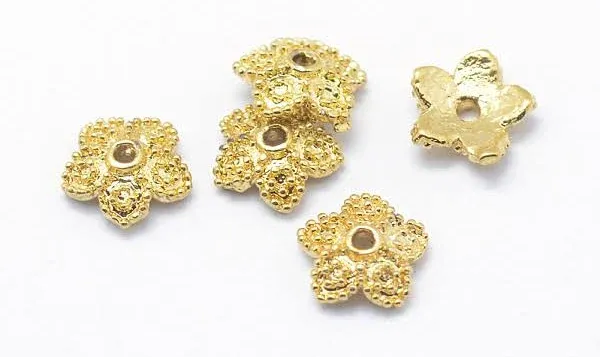 Honeyhandy 5-Petal Brass Bead Caps
