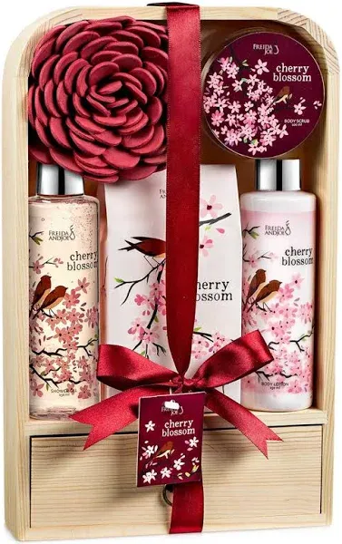 Elegant Modern Cherry Blossom Bath and Body Gift Set